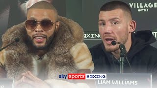 FIERY Chris Eubank Jr amp Liam Williams exchange words in press conference 😡 [upl. by Feinstein]