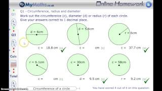 MyMaths  Circumference L6 [upl. by Mikiso231]