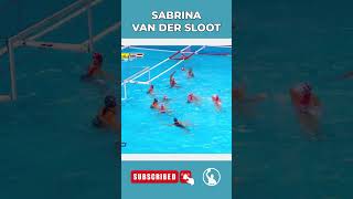 Sabrina Van Der Sloot waterpolo netherlands europeanchampionship goals women sport dutch [upl. by Hammel874]