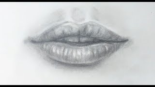 How to draw a realistic mouth and lips [upl. by Delahk540]