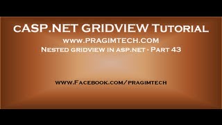 Nested gridview in aspnet  Part 43 [upl. by Araminta]