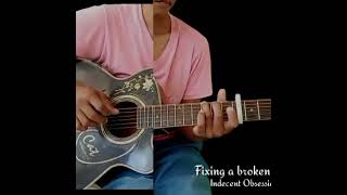 Fixing A broken Heart by Indecent Obsession shorts fingerstyleguitarcover [upl. by Eluj]