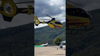 helicopter EC135 MZR bombers andorra aeropuerto landing rotor rescue shorts viralvideo [upl. by Dorren]