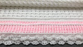 Easy crochet baby blanketcraft amp crochet blanket pattern 2208 [upl. by Clare606]