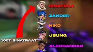 SINATRAA  ZANDER  HIKO  JSUNG  ALEKSANDAR  Sinatraa Valorant Ranked [upl. by Hebbe979]