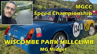 MG Midget Wiscombe Park Hillclimb  MGCC Speed Championship  Birth of a Racecar [upl. by Lamp]