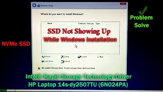 HDD SSD is not showing during Windows 10 amp 11installation on intel 11th 12th gen on hp dell laptop [upl. by Jonny489]