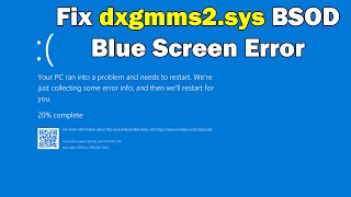 HOW TO Fix dxgmms2sys BSOD Blue Screen Error in Windows 10 or 11 [upl. by Noicnecsa908]