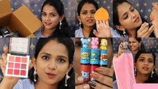 Why i spent so much  Make up Haul Video  Cute Korean make up products  Purplle  Nykaa [upl. by Salli]