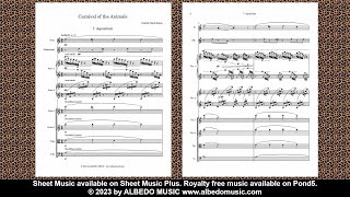 Aquarium SaintSaens Carnival of the Animals full score sheet music [upl. by Hyman]