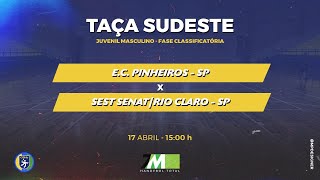 TAÇA SUDESTE 2k24  JUVENIL MASCULINO  EC PINHEIROS vs SENATRIO CLARO 1500 1704 [upl. by Lilian]