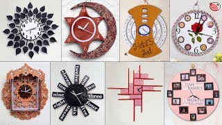 10 Creative DIY Wall Clock Ideas  Best Out of Waste  Cardboard Craft [upl. by Ri797]