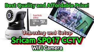 How to setup IP camera SRICAM SP017  Security Camera  Full Tutorial StepbyStep guide [upl. by Olecram]