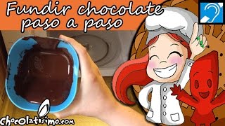 Como derretir chocolate  Técnicas básicas en chocolate [upl. by Ceciley]