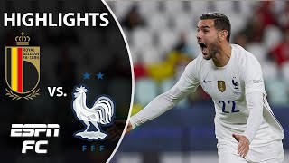 France STUNS Belgium with lastminute winner to reach Nations League final  Highlights  ESPN FC [upl. by Bremser]