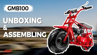 FRP GMB100 Mini Bike Unboxing and Assembly Guide [upl. by Anecusa646]