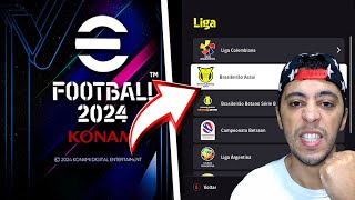 EFOOTBALL 2025  COMO JOGAR COM TODOS TIMES BRASILEIROS SÉRIE A  B SELEÇÕES e TODAS LIGAS OCULTAS [upl. by Lierbag]