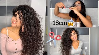 3 TECHNIQUES POUR COUPER SES CHEVEUX SOIMÊME  ROUTINE CHEVEUX BOUCLÉS [upl. by Ybrad726]