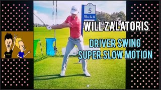 Will Zalatoris Golf Swing in Super Slow Motion face on Driver [upl. by Ytteb4]