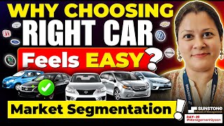 🚙How Car Brands Target You Market Segmentation Secret💯Day 26 ManagementGyaan Sunstone Automobile [upl. by Anilah]