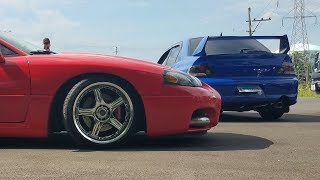 Buschur built EVO vs 3000GT VR4 battle royale [upl. by Suhploda]