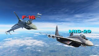 MIG29 Vs F16  DOGFIGHT  DCS World  dcsworld [upl. by Isteb857]