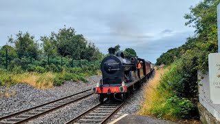 RPSI Steam Locomotive 131 passes Coolmine on Midlander Railtour from Connolly 4824 [upl. by Marya]