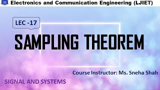 Session 17SSSampling Theorem [upl. by Crellen]