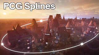 Create Entire Cities Automatically With PCG Splines Procedural Content Generation in Unreal Engine [upl. by Natanhoj]