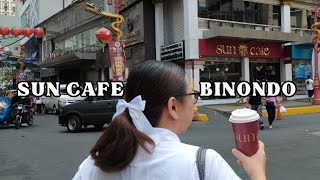 Sun Cafe Binondo Manila  Aesthetic Trending Coffee Shop 🇵🇭 [upl. by Herrick]