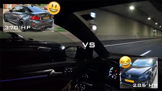 Golf GTE Stage 1 285 HP vs BMW M2 DCT 370 HP [upl. by Nesral222]