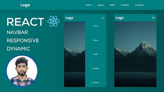 React Navbar Tutorial Responsive and Dynamic React Component [upl. by Sugar]