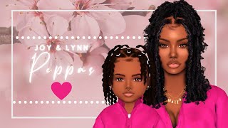 Sims 4 CAS  Mother Daughter Duo  CC Links amp Sim Download [upl. by Ahsiekahs]