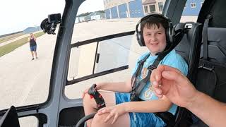 10YearOlds First Helicopter Flight Lesson in an Enstrom 480B [upl. by Luapnhoj139]