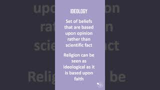 Ideology  60 Second Sociology Beliefs in Society [upl. by Uokes]