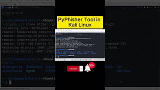 Pyphisher Tool in Kali Linnux Use Pyphisher Tool in Kali Linux kalilinux Pyphisher viral [upl. by Ayad664]