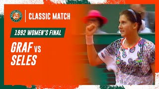 Seles vs Graf 1992 Womens final  RolandGarros Classic Match [upl. by Uel]