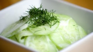 Cucumber Salad  Mizeria  Recipe 116 [upl. by Oswell]