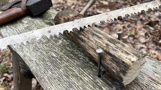 Never Struggle with a Bowsaw Again Bushcraft Hack [upl. by Nittirb795]