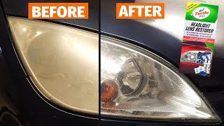 How To Restore Headlights Quick amp Easy with Headlight Lens Restorer Kit  Turtle Wax [upl. by Euqinot]