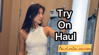 4K try on haul in Australia with bunnybrownie [upl. by Aidil865]