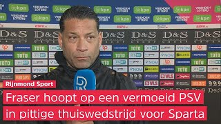 Spartatrainer Fraser over opvolger Steijn Vind het allemaal wel logisch [upl. by Ealasaid]