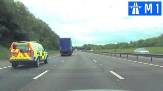 Driving in the UK  M1 Motorway Part 1 [upl. by Yknip]