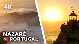 “THE BIGGEST WAVES IN THE WORLD”  NAZARÉ PRAIA DO NORTE  PORTUGAL 4K [upl. by Muncey]