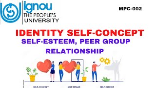 Identity Selfconcept Selfesteem Peer Group Relationship MPC002 [upl. by Nauwaj]