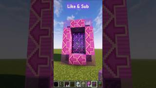 Minecraft Nether Portal Makeover with Magenta Glazed Terracotta amp Magenta Stained Glass 🔮 shorts [upl. by Medina]