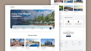 Design a Responsive Hotel Booking Website using HTML and CSS  StepbyStep Tutorial [upl. by Eniagrom368]