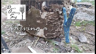 Daves Outdoorsy Stuff  Carving a Coat Hook [upl. by Terrye971]