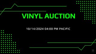 VINYL AUCTION 1014 4PM Pacific  7PM Eastern [upl. by Samuella]