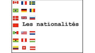 Apprendre les nationalités [upl. by Aevin]